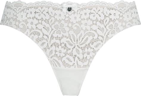 Hunkemöller Dames Lingerie String Marine Wit maat L bol