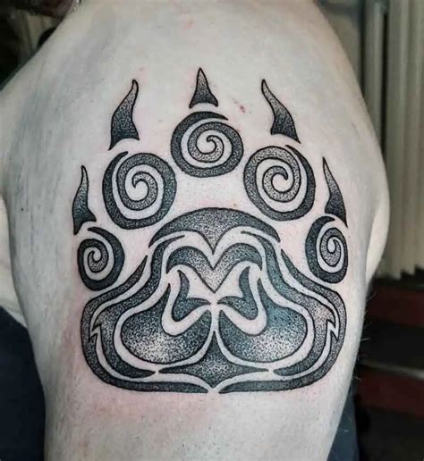 Tribal Bear Paw Tattoos