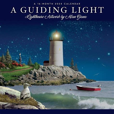 A Guiding Light 2024 12 X 24 Inch Monthly Square Wall Calendar