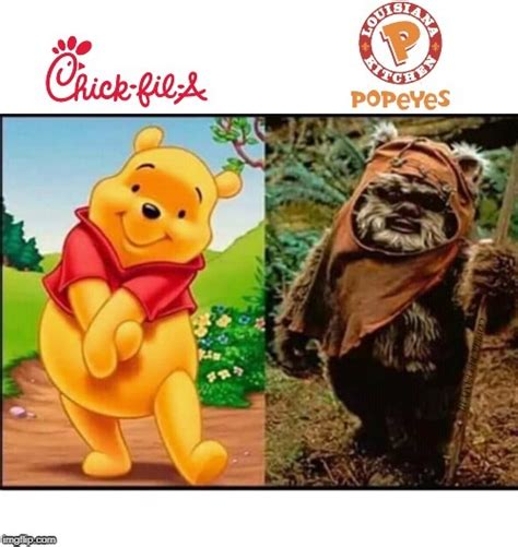 Whinney The Pooh Chic Fil A Vs Popeyes Memes Imgflip