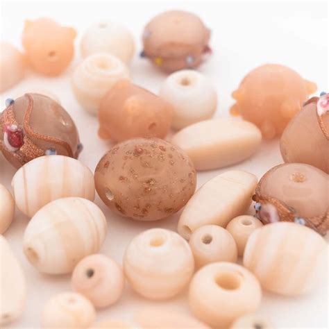 EUR Kg Mezcla De Cuentas De Vidrio Soplado Color Nude G De