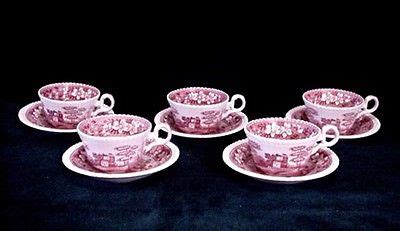 Copeland Spode 5 Pink Tower Cups And Saucers Antique Price Guide