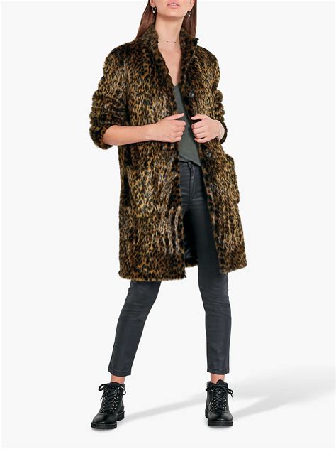 Hush Louise Faux Fur Coat Leopard Fur Coat Faux Fur Coat Coat