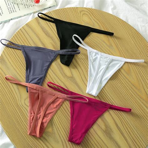 Finetoo Sexy Women G String Low Waist Panties Intimate Lingerie Female Underpants Cotton Crotch