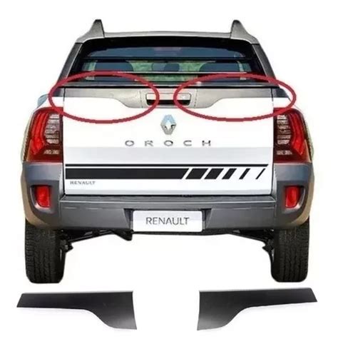 Par Molduras Acabamento Tampa Traseira Renault Duster Oroch