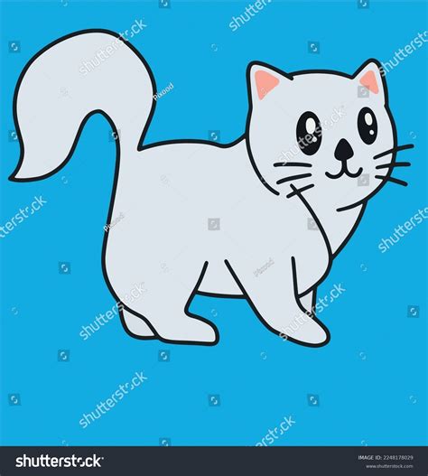 Cute Cat Vector Graphics Clipart Stock Vector (Royalty Free) 2248178029 ...