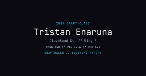 tristan enaruna  nba draft profile draftballr draftballr