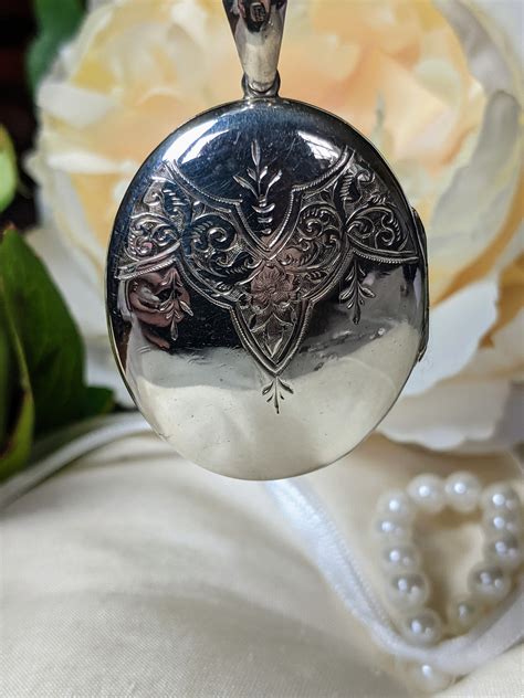 Antique Victorian Engraved Silver Locket With Full English Hallmarks - Etsy