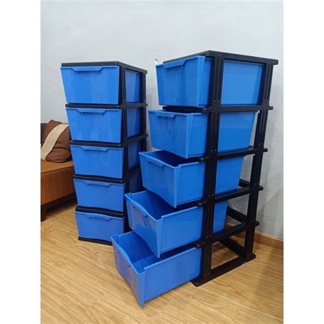 Laci 5 Tingkat Kabinet Local Modern ECO Big Storage Durable Blue