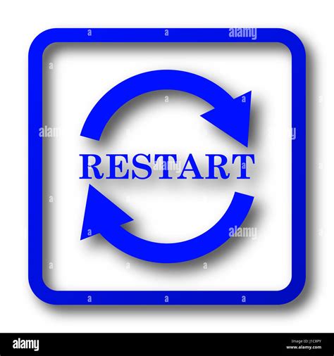 Restart Icon Restart Website Button On White Background Stock Photo