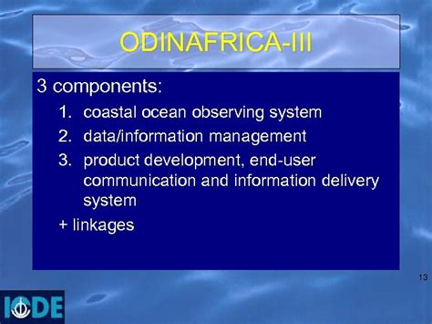 Ocean Data And Information Network For Africa ODINAFRICA III