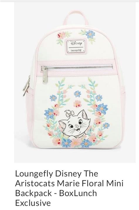 Marie Aristocats Loungefly Disney Lunch Box Backpacks Mini Floral Bags Handbags Flowers