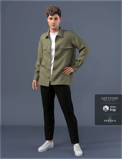 Dforce Hnc Shirt Jacket Outfit For Genesis Males Render State