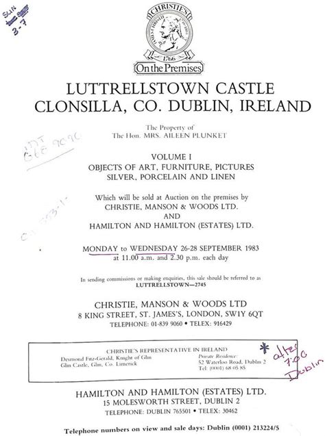 "Luttrellstown Castle" 1983