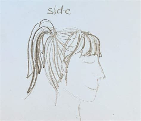 How To Draw Bangs Front View And Side