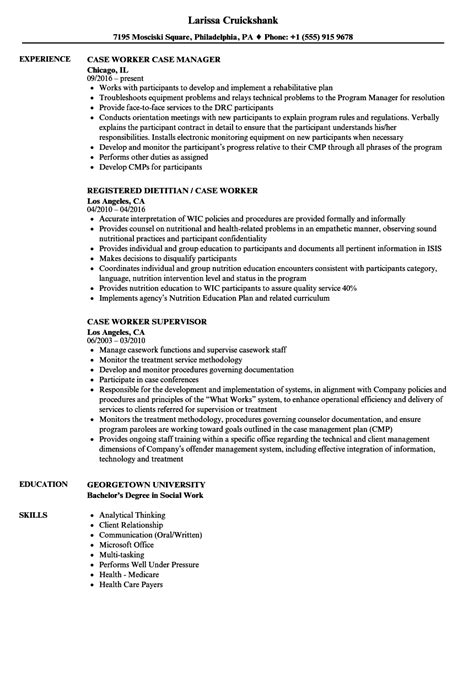 Case Worker Resume