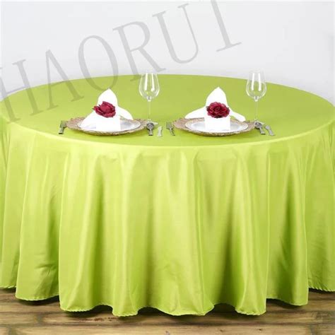 10pcs Customize Table Polyester Cotton Fabric 90 Round Sage Green