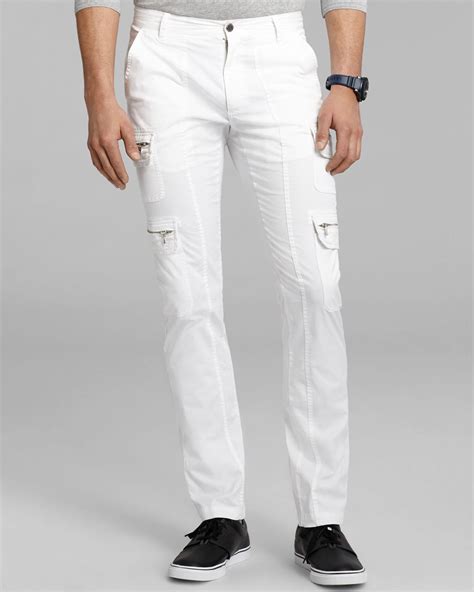 Lyst Michael Kors Twill Cargo Pants In White For Men