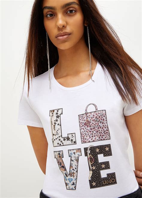 Wit T Shirt Met Print Love Liu Jo Esenzo