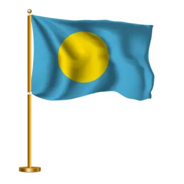 Palau Flag With Transparent Background Vector Palau Palau Flag Flag