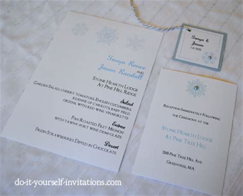 DIY Snowflake Wedding Invitations