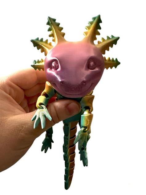 Axolotl Fidget Toy Pet Various Colours Great 3d Printed Gift Tinker