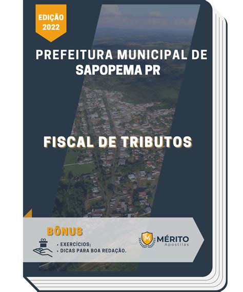 Apostila Fiscal De Tributos Prefeitura Municipal De Sapopema Pr 2023