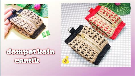 Crochet Coin Pouch Crochet Coin Purse Dompet Koin Rajut Motif