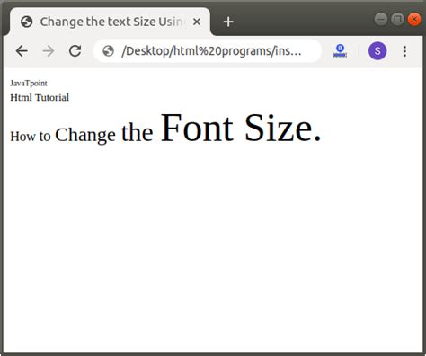 Changing Font Size In Html Discount | www.pennygilley.com