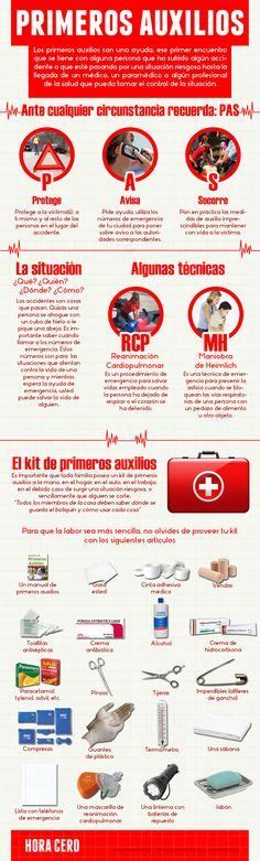 Esta infografía trata sobre los primeros auxilios es una pequeña guía