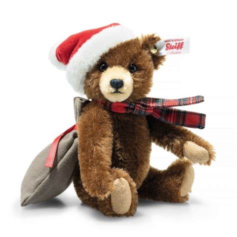 Steiff Santa Claus Teddy Bear Finest Brown Mohair With Beige Muzzle