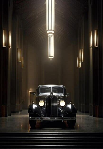 Premium AI Image | Vintage car in the museum Classic car in the museum