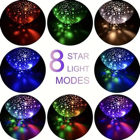 Star Projector Night Light Adjustable Colors Energy Saving Temu