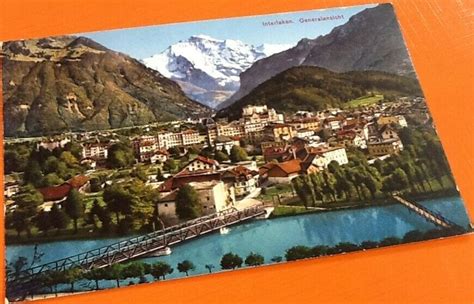 Carte Postale Ancienne Suisse Interlaken Generalansicht EBay