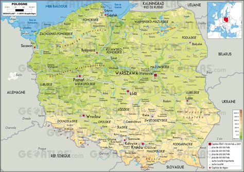 Carte De La Pologne Plusieurs Cartes Du Pays De L Est De L Europe