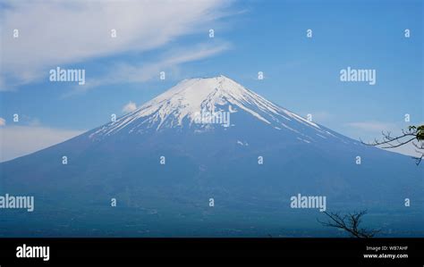 The view of Mount Fuji, Mount Fuji is located on Honshū, is the highest ...