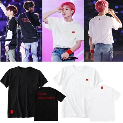 Kpop Bts Love Yourself World Tour T Shirt Jungkook V Concert Loose