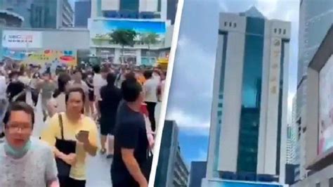 Viral Video Gedung Pencakar Langit Di China Tiba Tiba Berguncang