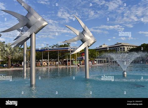esplanade lagoon pool cairns australia stock photo alamy
