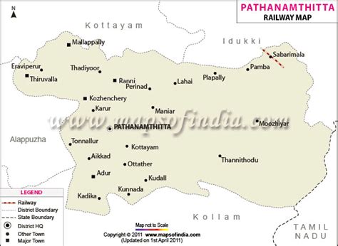 Pathanamthitta Railway Map