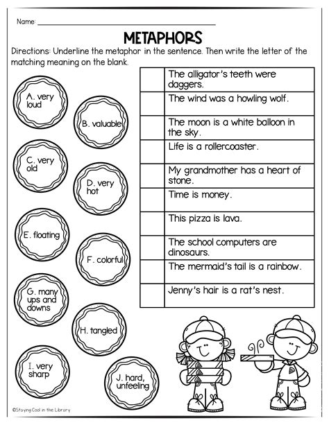 Figurative Language Worksheet Reading Activity Worksheets Library