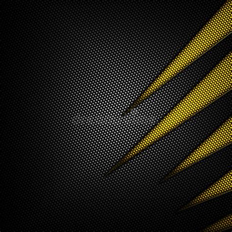 Fundo Amarelo E Preto Da Fibra Do Carbono Ilustração Stock Ilustração