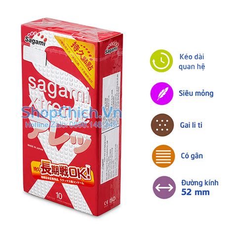 Bao cao su Sagami Xtreme Feel Long có gai kéo dài thời gian