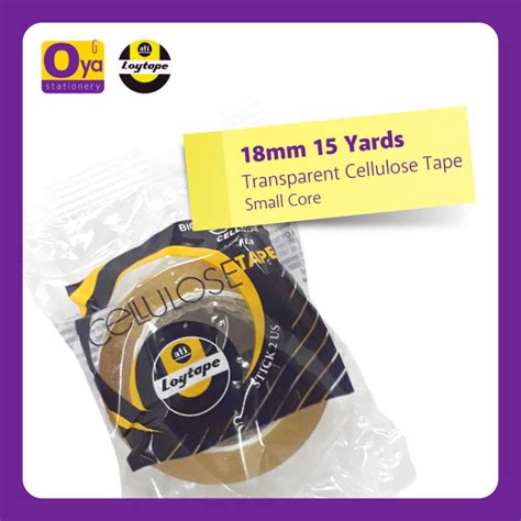 Loytape Mm Yards Transparent Small Core Cellulose Tape Lazada