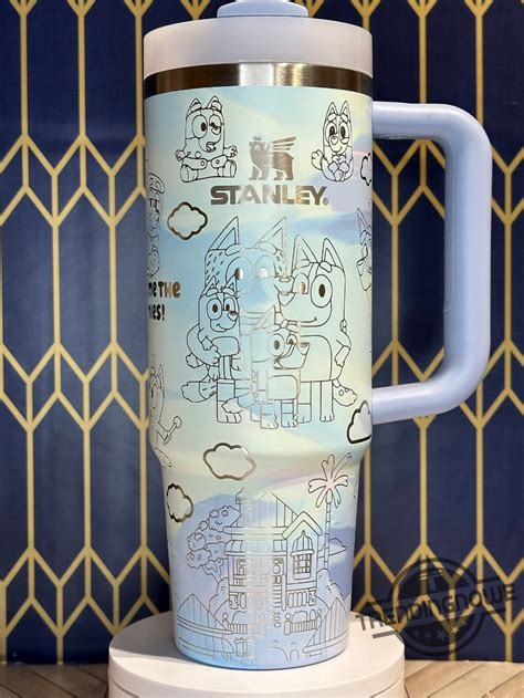 Bluey Stanley Cup Laser Engraved Stanley Tumbler Ideal For Bluey Loving ...