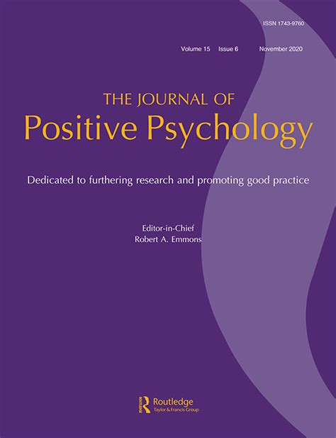 The Journal Of Positive Psychology Vol 15 No 6