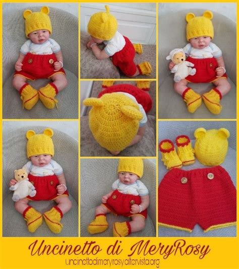 Completino Di Winnie The Pooh Lavorato Ad Uncinetto Per Baby Complete