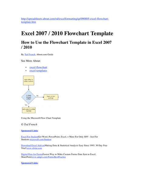 Excel Flow Chart Template - Click and Create Flowcharts with Custom Shapes