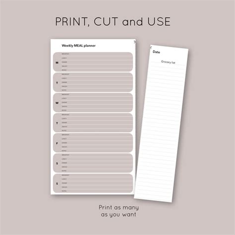 Weekyl meal planner. Grocery list. Family budget. Weekly men - Inspire ...