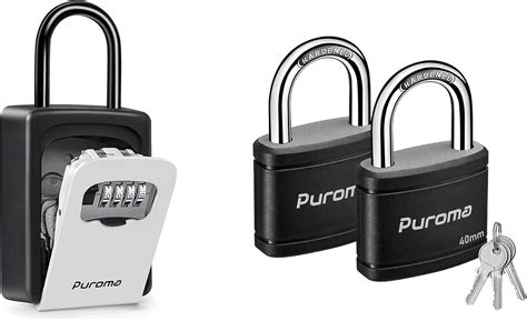 Amazon Puroma Key Lock Box Waterproof Combination Lockbox Key Safe